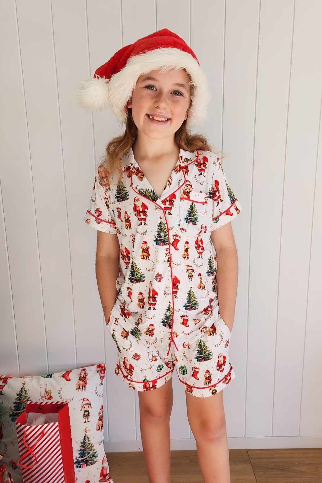 Girls short christmas pyjamas sale